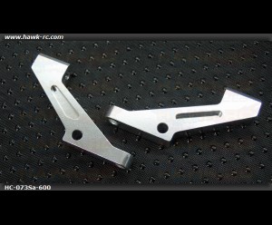 Hawk Creation LOGO 600 CNC Metal Pitch Arm Set (Silver)